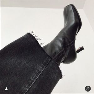 Zara Black Heeled Boots